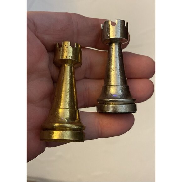 Vtg Solid Metal Incomplete 25 Chess Pieces For Mixed Media, Art, AS IS Repurpose - Picture 13 of 16